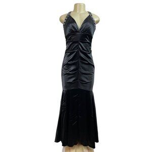 Xscape by Johanna Chen Women’s Black Evening Maxi Dress Sz 10